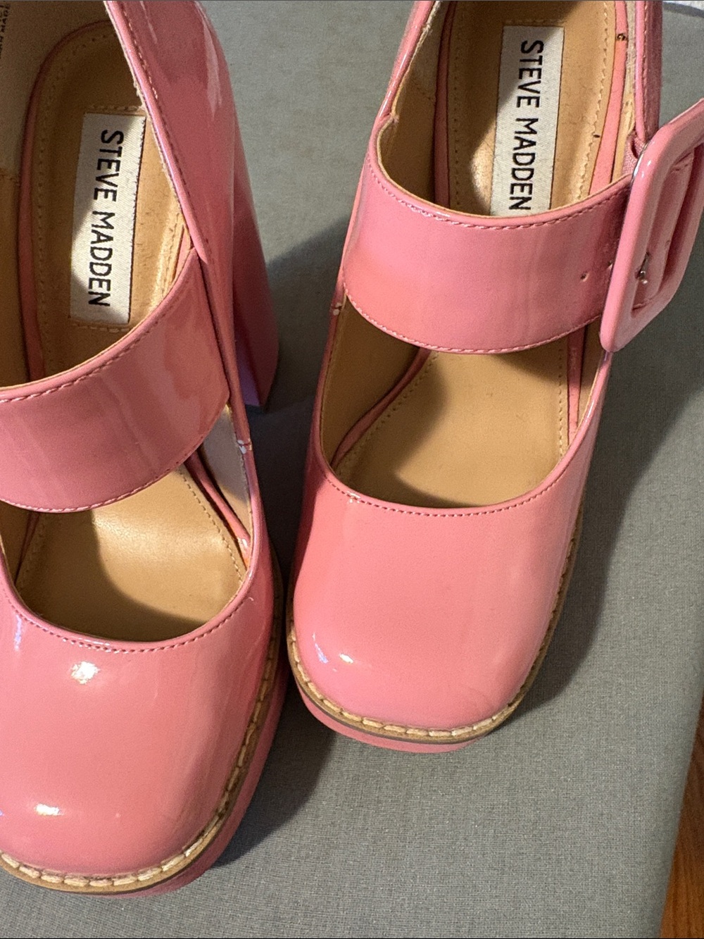 Steve Madden Tarrah pink block heel Mary Jane’s size 6